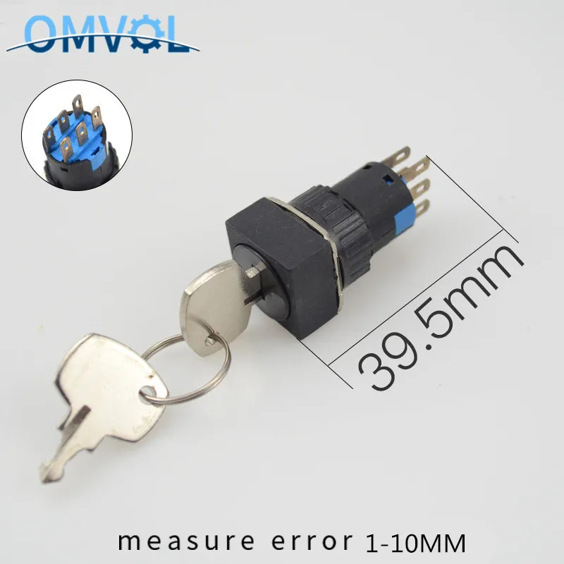 1 шт. квадратный ключ переключатель двойной бросок 2C 2 NC NO положения