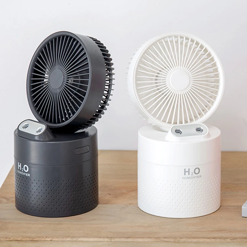 

Personal Air Humidifier Fan, USB Double Spray Portable 1000ML Large Capacity Humidification Adjustable Sprayer