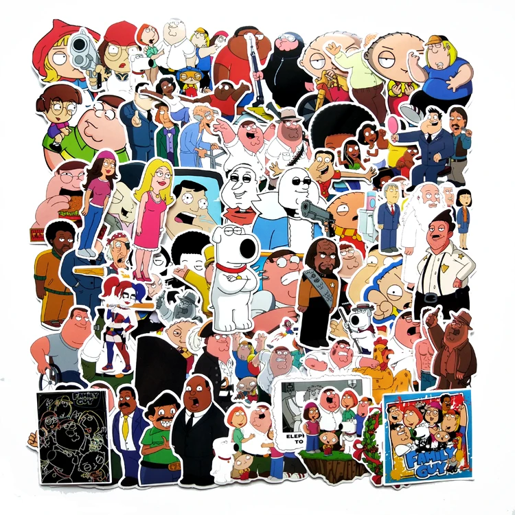 67 шт FamilyGuy американская анимация Питер Гриффин наклейки для автомобиля DIY наклейки автомобиль-легкий СКУТЕР ноутбук водонепроницаемые ПВХ наклейки