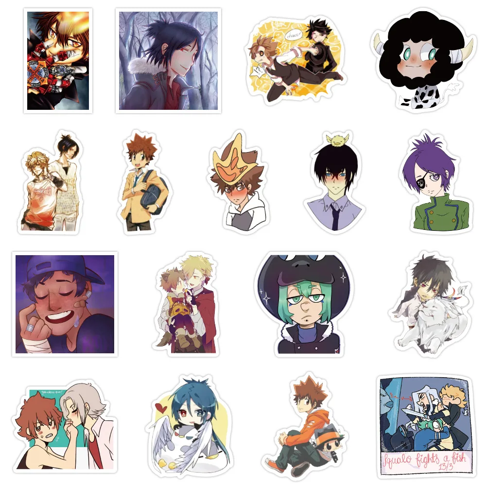 

50pcs Anime HITMAN REBORN Stickers Graffiti Sticker For Cars Motorcycles Water Cups Children's Toys Decals Luggage Skateboards