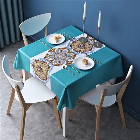 

Nordic dining table cloth household PVC square table small table square table cloth