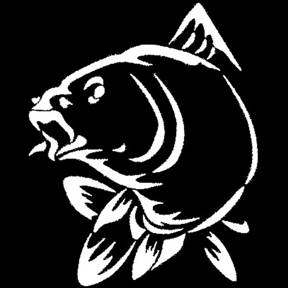 Carp Fishing Car Styling Stickers Kayak Boat Decals Car-Styling Vinyl Water-resistant High Stickiness Bumper Decal 15CM on - Наклейки для стайлинга автомобилей и лодок для карповой ловли рыбы, водонепроницаемые, высокая клейкость, наклейка на бампер 15 см
