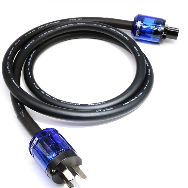 Двухжильный посеребренный шнур питания Furutech с вилкой европейского стандарта