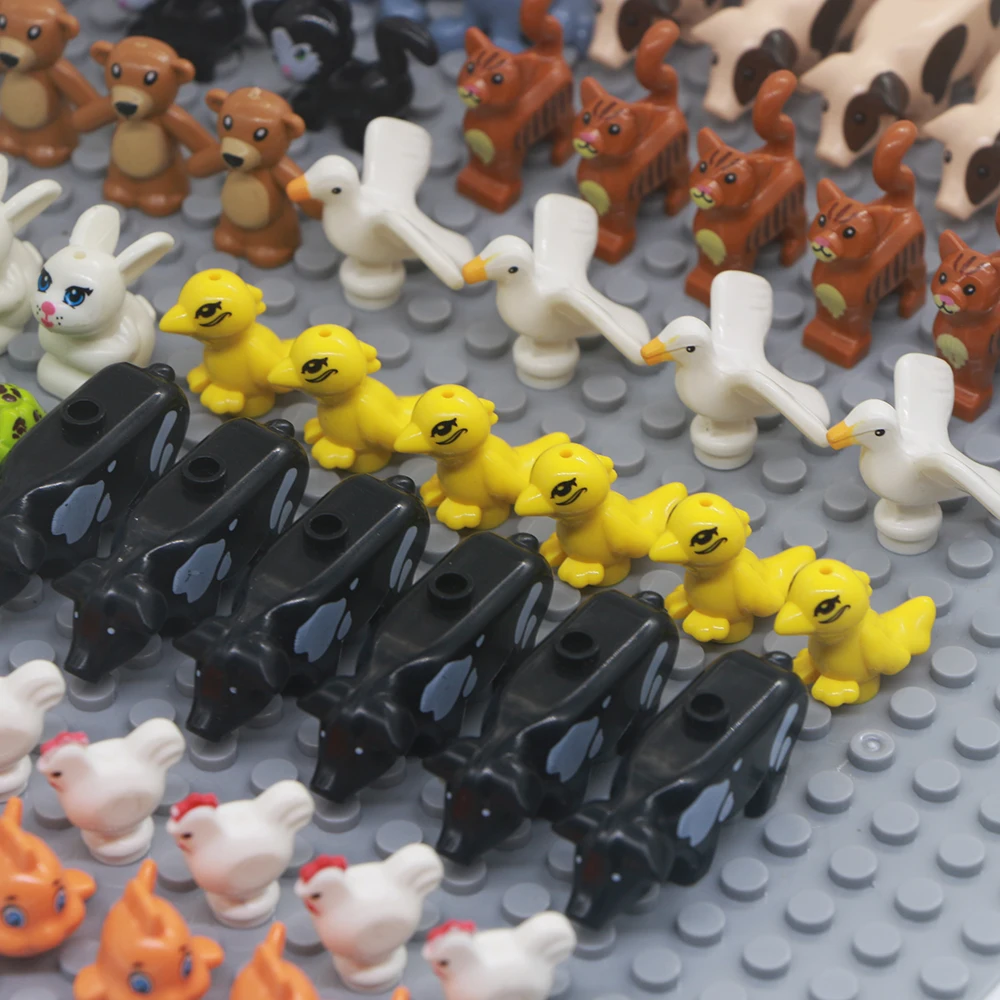 Город Друзья животные кубики MOC питомцы Мини фигурки парк зоопарк морские