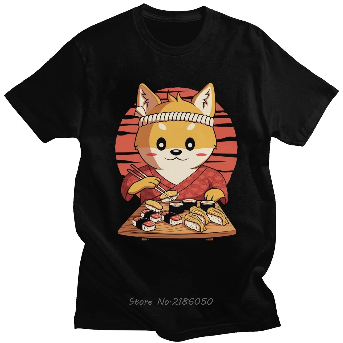 Kawaii shaba Inu Dog футболка мужская хлопковая графическая с коротким рукавом забавная