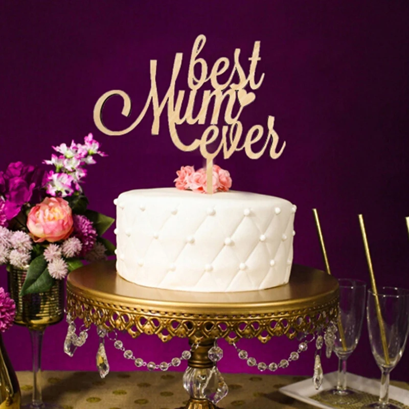 

Деревянные фигурки для торта, лучшие украшения для торта, вечерние принадлежности для дня рождения матери