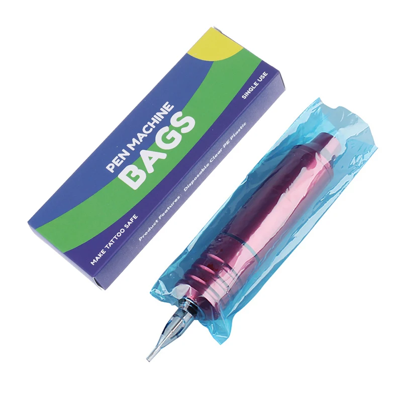 

100 Pcs/Box Blue Disposable Tattoo Cover Sleeves For Tattoo Machine Pen Protective Bag