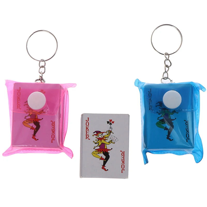 1Pc Portable Mini Playing Cards Keychain Small Board Game Key Chain 4*3cm | Игрушки и хобби