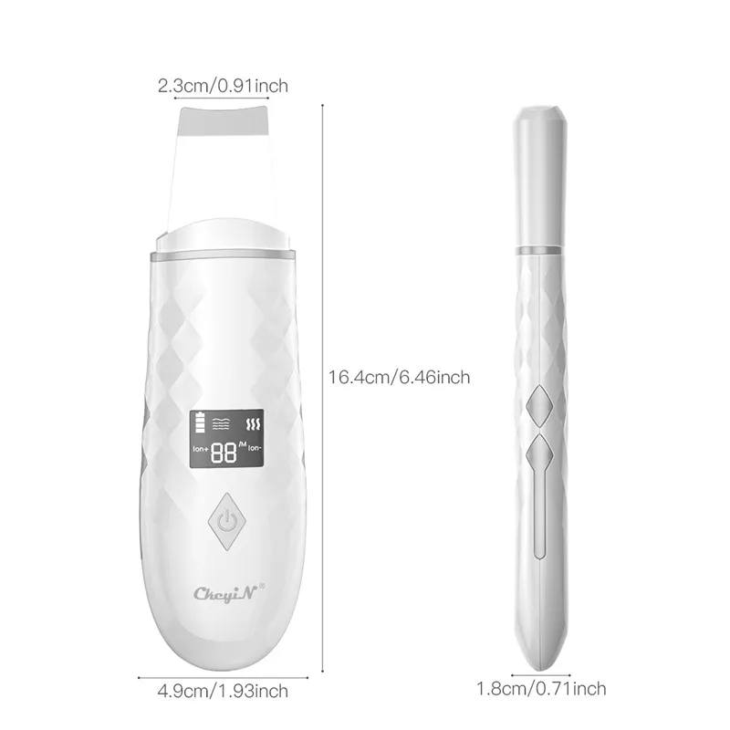 

USB Rechargeable Ultrasonic EMS Ion Face Scrubber Blackhead Wrinkle Remover 4 Modes Face Lifting Skin Pore Cleaner Beauty Care