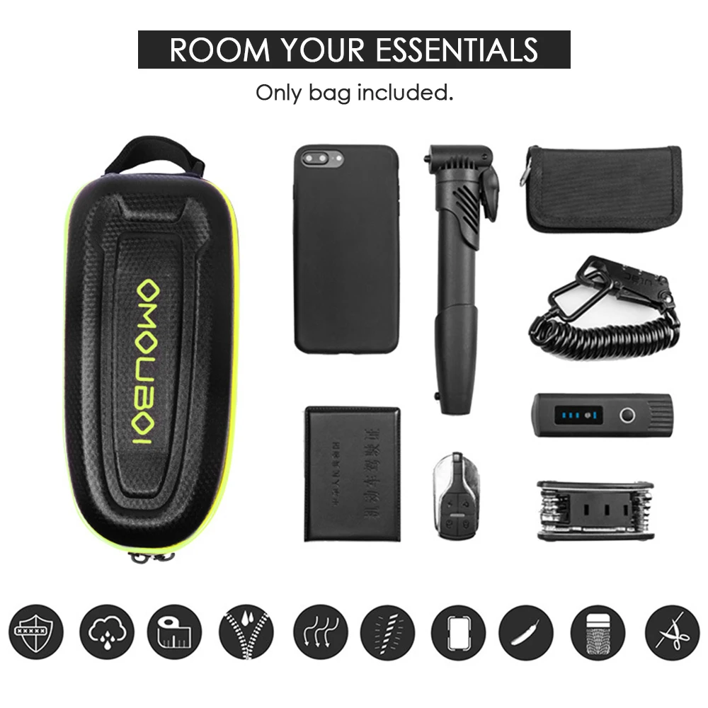 

OMOUBOI Waterproof Bike Bag Multifunctional Front Bicycle Bag Cycling Hard Shell Bag Case Large Capacity Bicycle Phone Holder