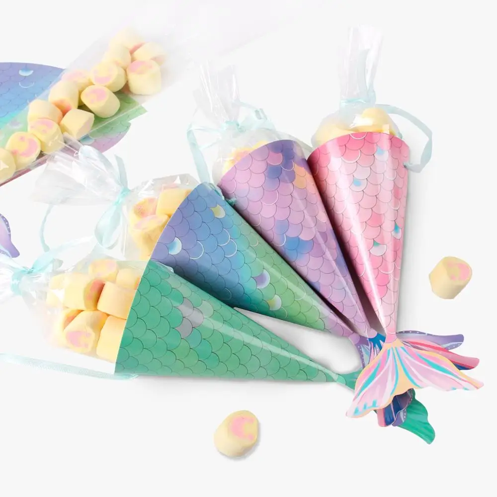 Wayfun маленькая Русалочка одноразовая посуда принадлежности для дня рождения