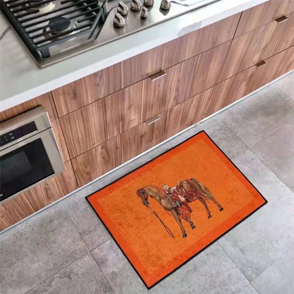 

Retro Horses Carpets Doormats Rugs For Home Gamer Bathroom Entrance Door Mat Living Room Kitchen Floor Stair Bedroom Hallway
