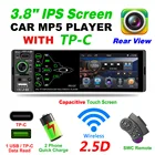 Автомагнитола 1 Din стерео MP5 MP3 Bluetooth-совместимая 50 Вт * 4 аудио FM USB Type-C экран 3,8 дюйма управление рулевым колесом заднего вида