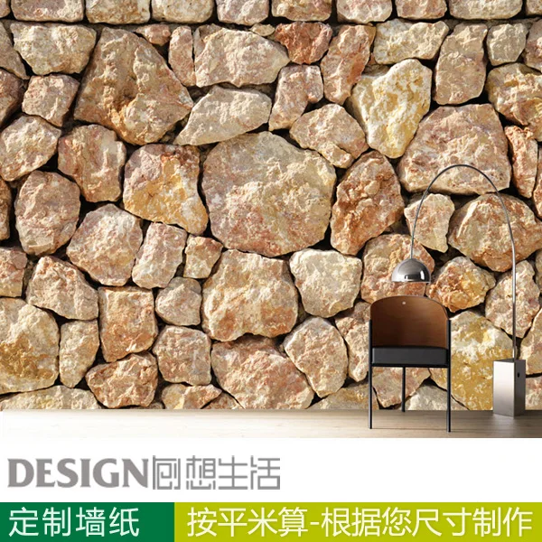 

Rock head large mural living room bedroom background bar cafe 3D stereoscopic personalized wallpaper Custom sizes