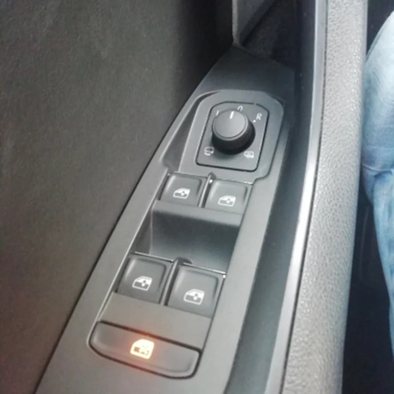 Двери окна лифт кнопка переключатель Крышка Интерьер молдинги ABS для Skoda Kodiaq 2017-2019