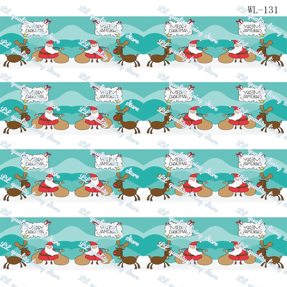 Бант для волос WL 1 дюйм с рождественским принтом | Дом и сад