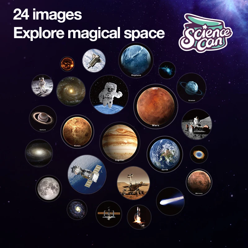 

System Sky Projector LED Rotating Voice Control Music Player Tecnology DIY Planetarium Model STEAM Education Toys