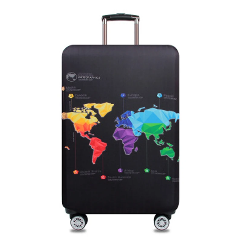 Suitcase Cover V Чехол для багажа в радужную полоску, защитный чехол для багажа, защитный чехол, чехол на колесиках, аксессуары для путешествий 264 - Цвет: Suitcase Cover V