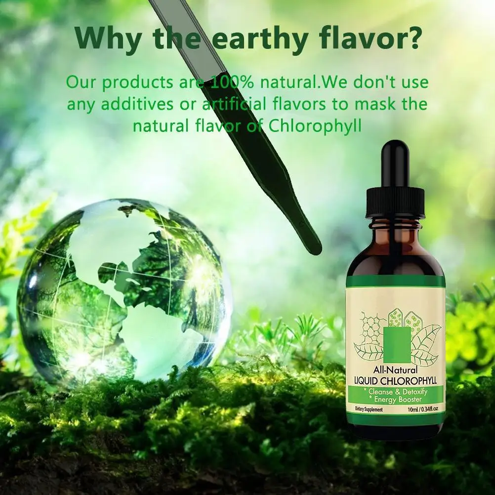 10 мл жидкие капли хлорофилла полностью натуральный концентрат Усилитель энергии