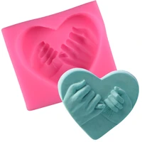 3d love heart shaped silicone soap mold diy cake candel chocolate soap mold mould fondant sugar art tools for soap making