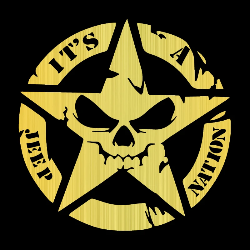 

S51283# Various Sizes/Colors Car Stickers Vinyl Decal Skull Star Motorcycle Decorative Accessories Creative Waterproof