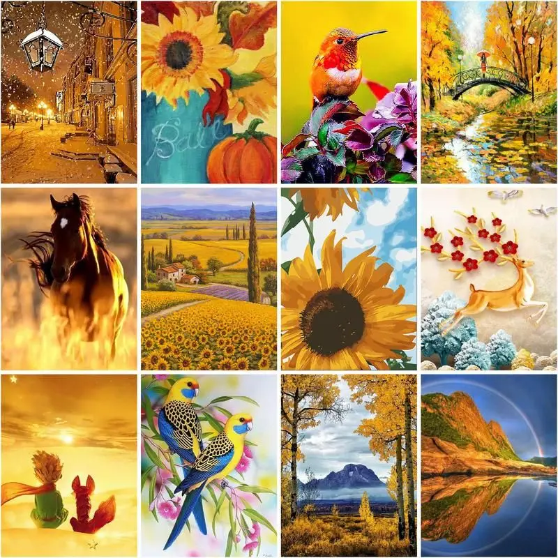 

CHENISTORY Painting By Number Landscape Animal Drawing On Canvas Gift DIY Pictures By Numbers Kits Handpainted Modern Art Home D