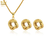 african womens jewelry set fine necklace earrings sets bridal vintage indian wedding party gifts dubai gold color jewellery