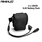 Аккумулятор 8,4 в, 6800 мА ч, 4x18650, 8,4 в, с разъемами USB + DC, для велосипедных фонарей, фар, велосипедных ячеек