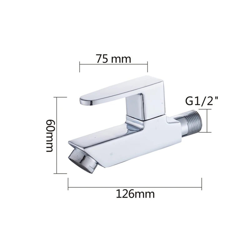 Настенный кран для ванной комнаты из цинкового сплава садовый смеситель с одним