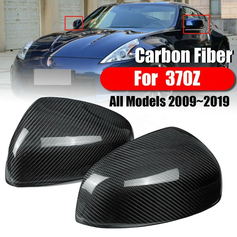 

1 пара крышка зеркала заднего вида, боковая крышка зеркала заднего вида из углеродного волокна для Nissan 370Z Z34 2009-2019