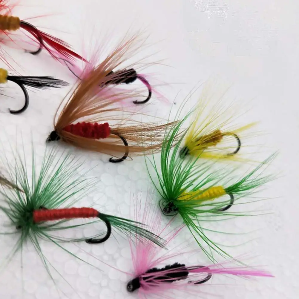 112 шт Размер 2 см CDC перо крыло Mayfly сухая муха Скалистые реки рыболовные крючки в