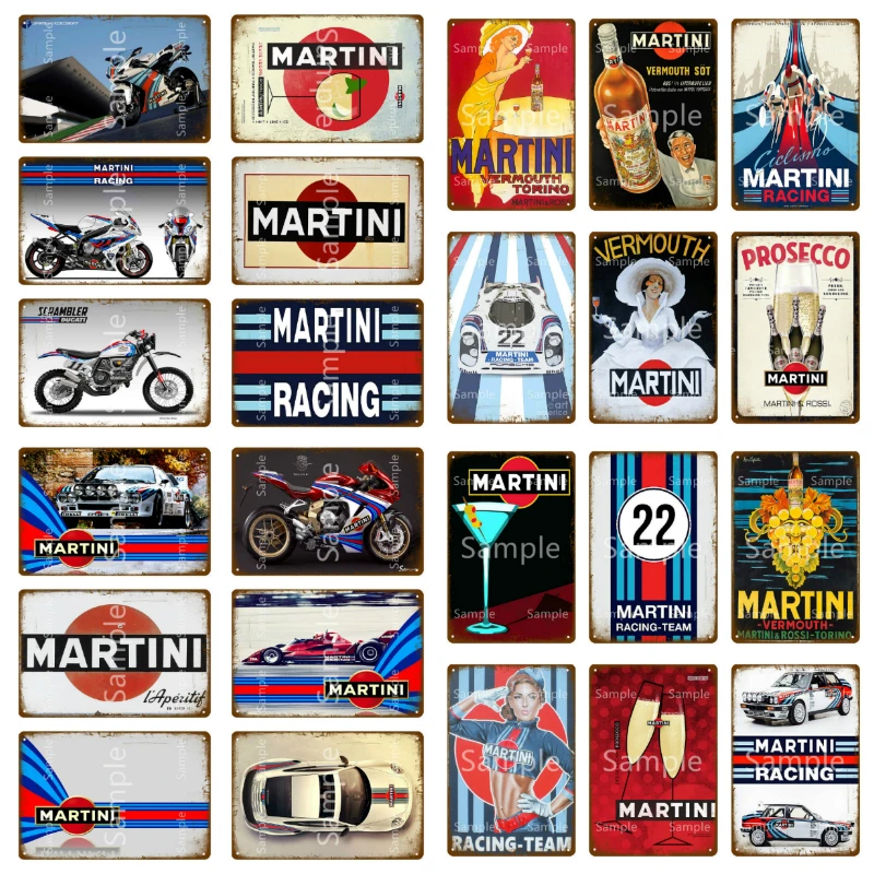 Винтажные металлические знаки Motor Car Racing Team Постер для мартини пива ретро гараж
