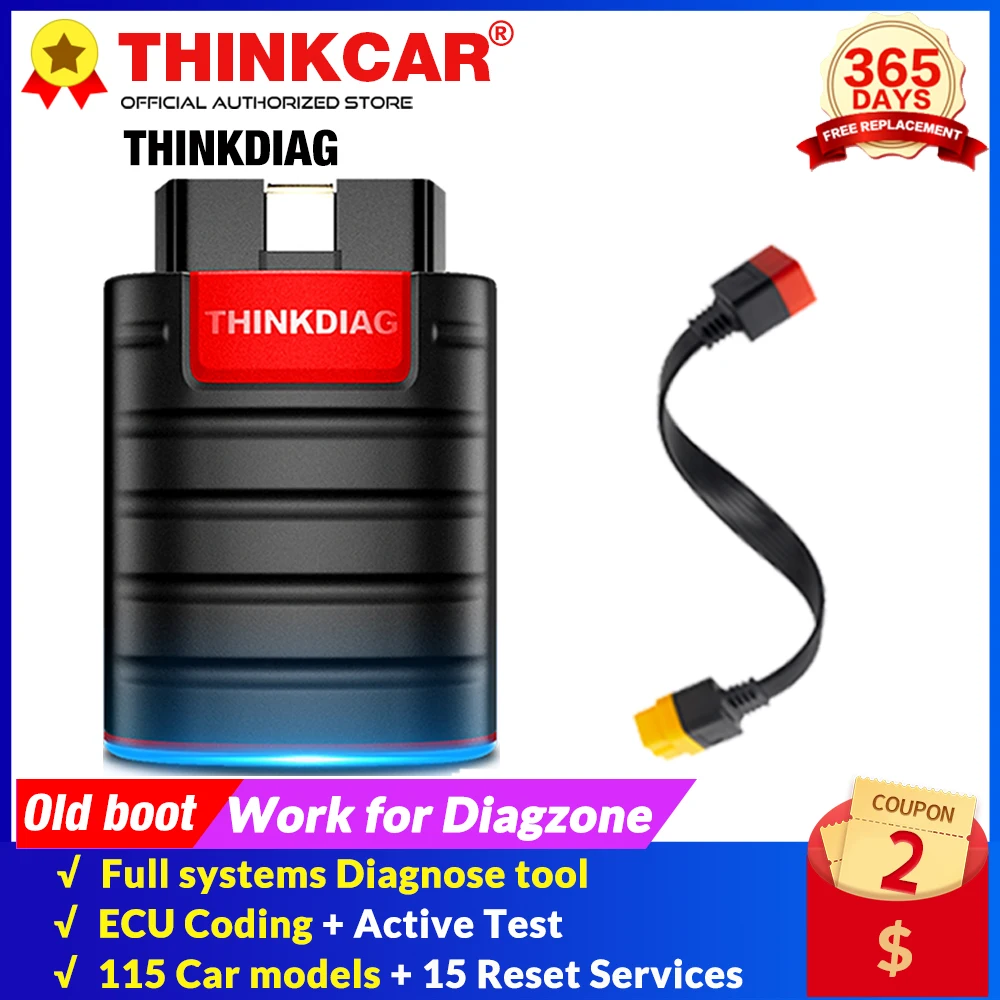 2 шт./лот THINKCAR Thinkdiag bluetooth сканер для старой загрузки полная система OBD2