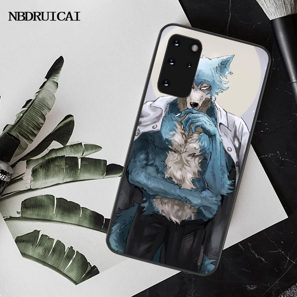 

NBDRUICAI Japan Cartoon BEASTARS Anime Black TPU Soft Phone Case Cover for Samsung S20 plus ultra S6 S7 edge S8 S9 plus S10 5G