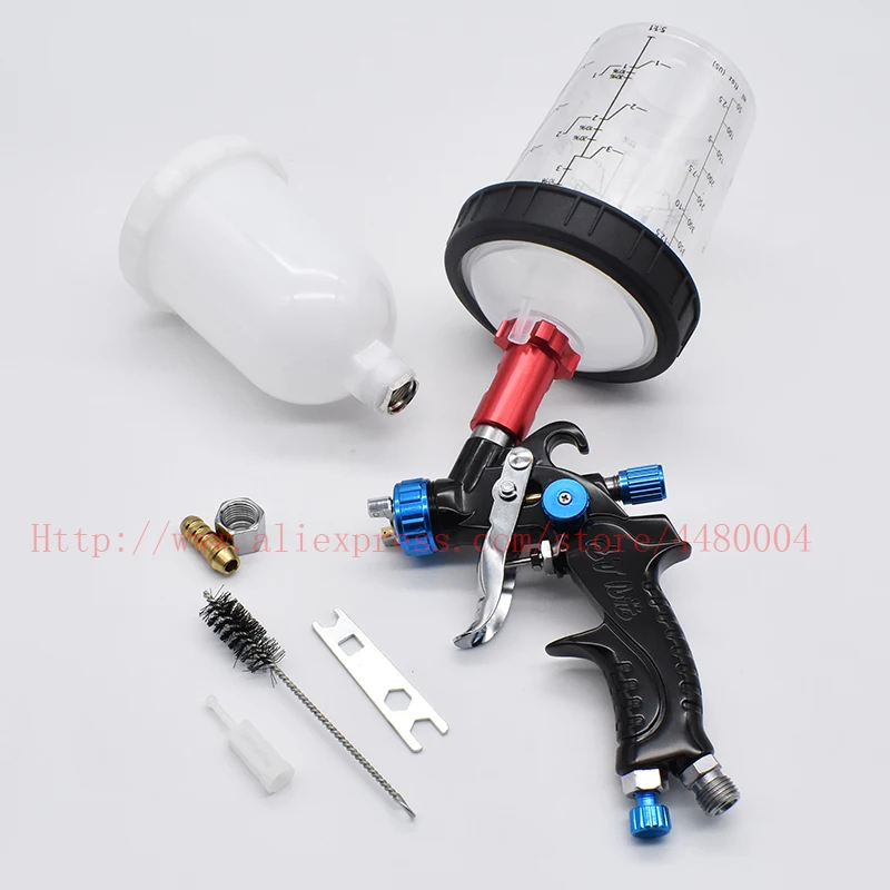 

High quality spray gun airbrush manual spray gun 1.0mm 160cc 400cc 600cc paint mixing cup pps cup gravity spray tool