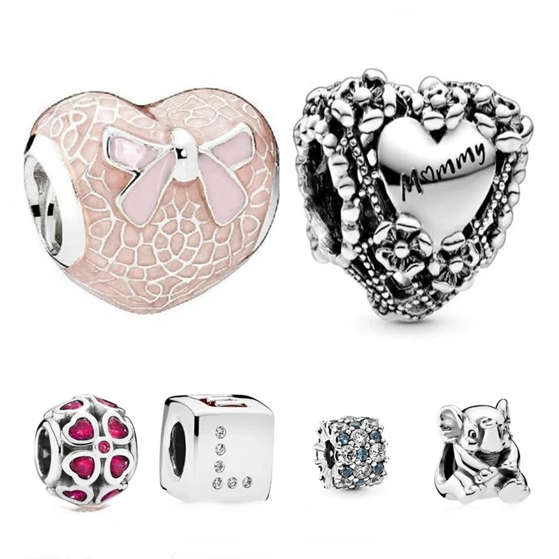 

2021 Hot Sale Factory Outlet Wholesale 100% Real 925 Sterling Silver DIY Charms Beadeds Bracelets Bead gift Making Jewelry Women