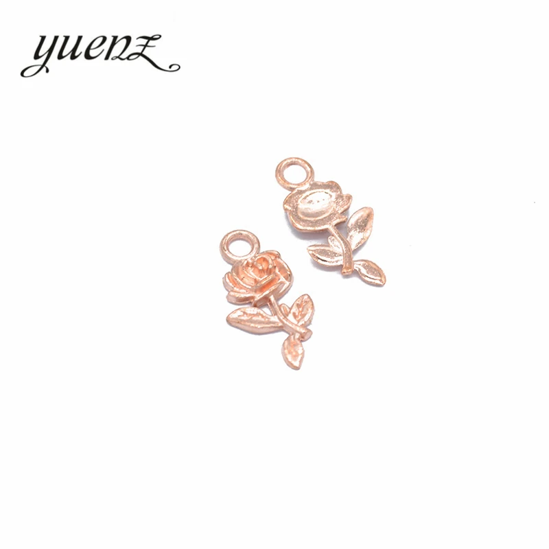 YuenZ 30 шт. подвески из сплава античный серебряный цвет цветок Подвески Ювелирные