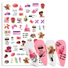 Наклейки для ногтей, переводные наклейки с водой, сексуальные губы, язык, макияж, девочки, слайдеры, украшение, маникюр, обертывания, тату, Современная классная девушка