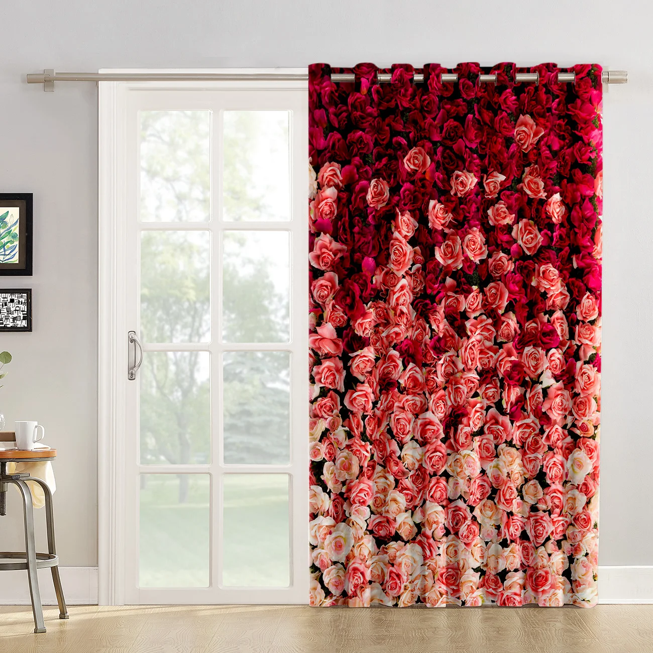 Розовая красная белая Занавеска для комнаты большие окна занавески гостиной
