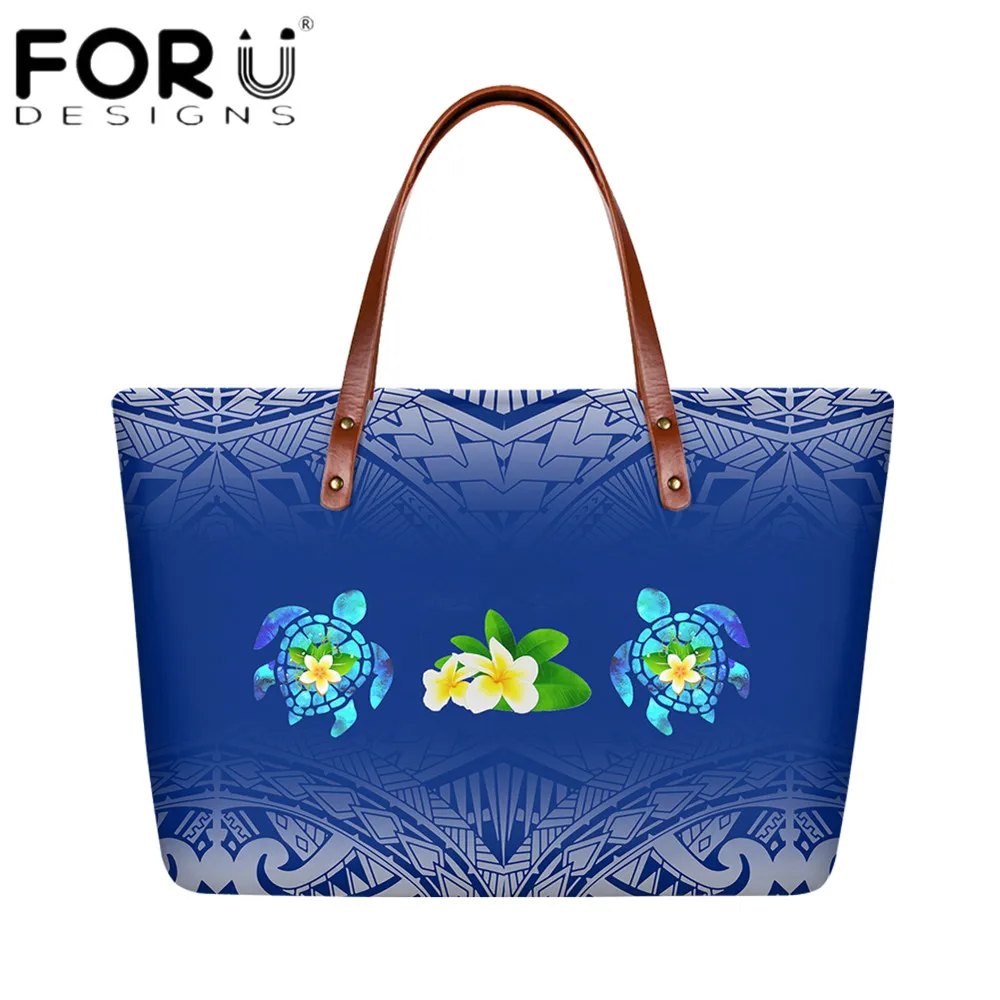 

FORUDESIGNS/Модные Винтажные Сумки из натуральной кожи для женщин Гавайи Стиль племени морская черепаха шаблон печати женские вечерние роскошны...
