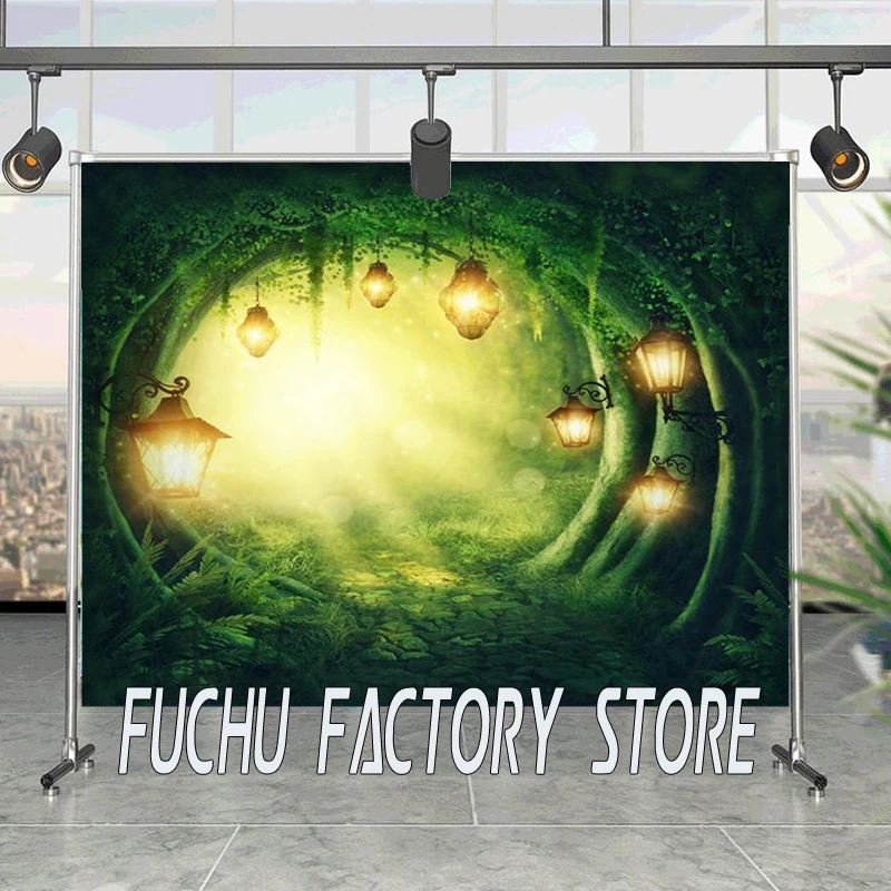 

Early Morning Sunshine Cave Wall Lamp Green Beautiful Scenery Background Photo Studio Photography Cloth Can Be Customized
