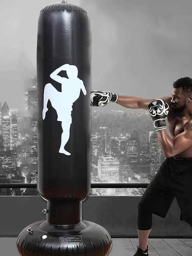 

160cm Inflatable Boxing Bag Adult Children Boxing Punch Kicking Boxing Inflatable PVC Training Tumbler Sandbag Target Kids C8M7