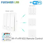 Умный светильник ключатель света, Wi-Fi + RF433, передатчик, дистанционное управление через приложение Tuya, работает с Alexa, Google Home
