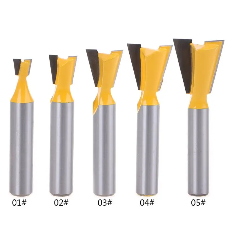 

8mm Shank 14°Degree Grade Industrial Rod Dovetail Router Bit Swallow Tail Woodworking Etching Milling Tools For Wood Cutter