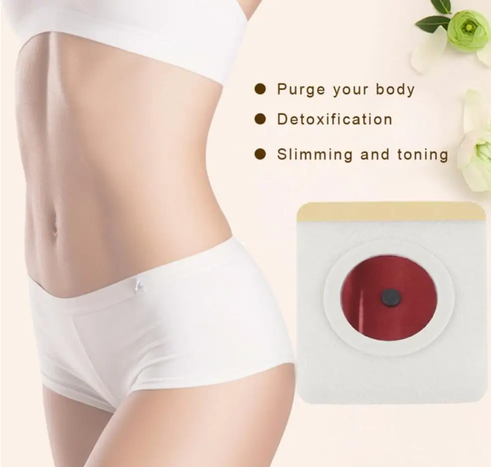 Наклейка на пупок Магнитная для похудения сжигания жира веса и целлюлита 10 шт. |