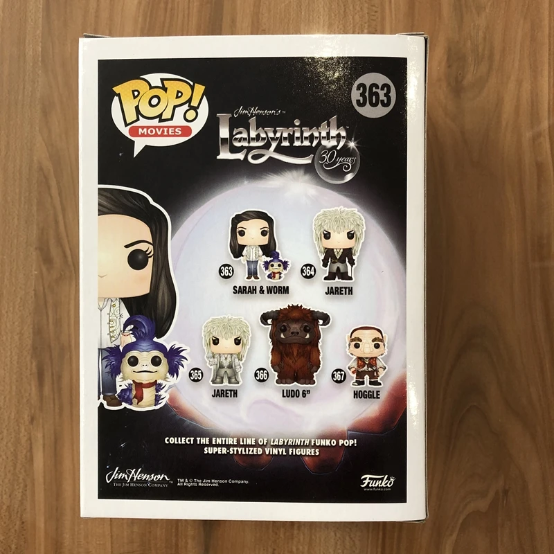 Funko pop официальные фильмы: лабиринт-Сары и червь Виниловая фигурка Коллекционная модель игрушки с оригинальной коробкой