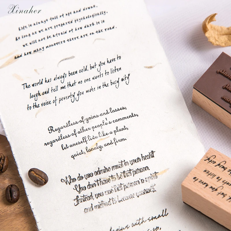 XINAHER винтажная фраза английская печать DIY для скрапбукинга канцелярские