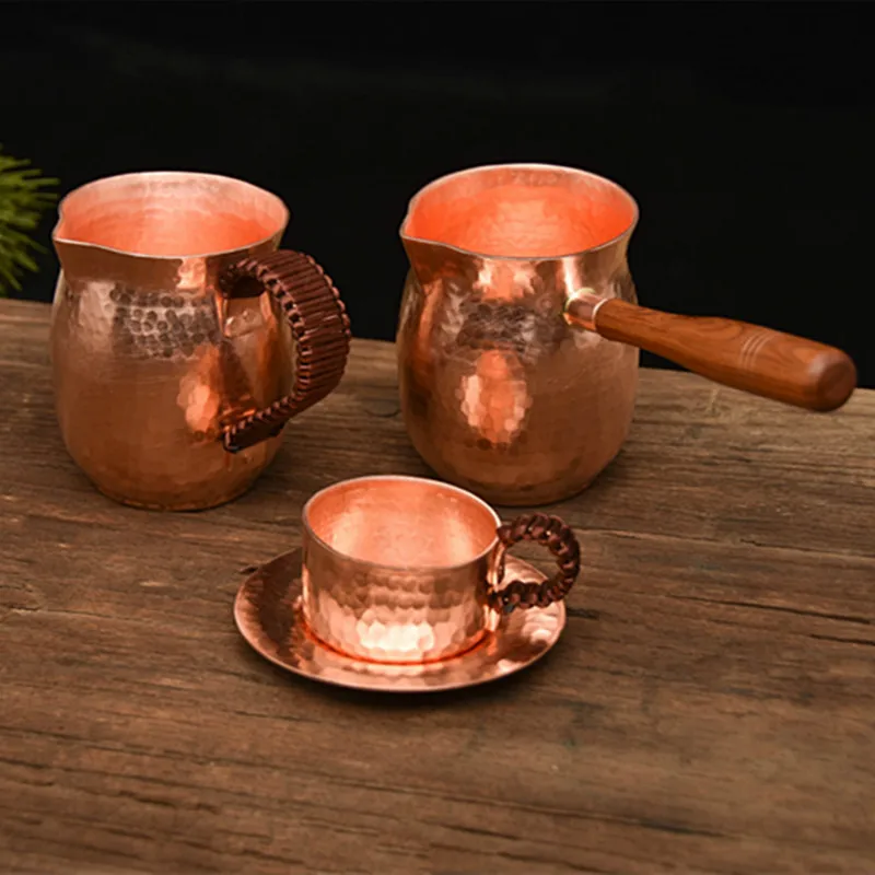 Набор медных чайных чашек винтажный набор блюдце искусственная чашка для чая