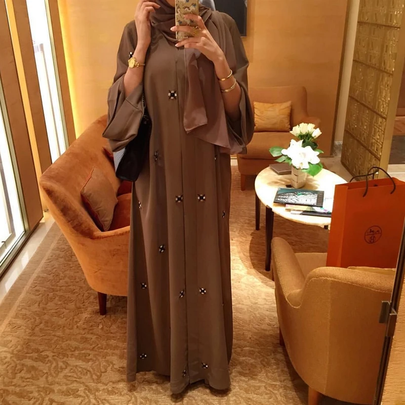 Турция кафтан кимоно открыт Абая Женская мода Кафтан Дубай исламский халат одежда молебна халат musulman, Длинное нарядное платье