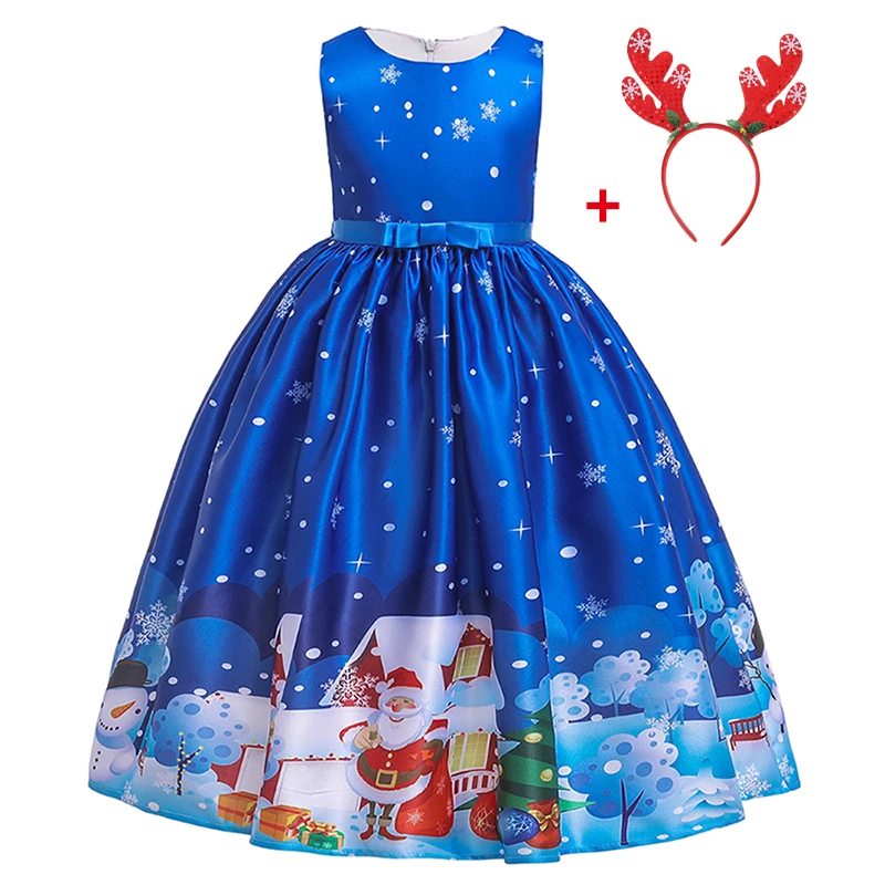 51blue Новинка; длинное платье с единорогом для девочек; платье принцессы на День рождения; многослойное платье с цветочным узором для девочек; Сетчатое праздничное платье с единорогом - Цвет: 51blue